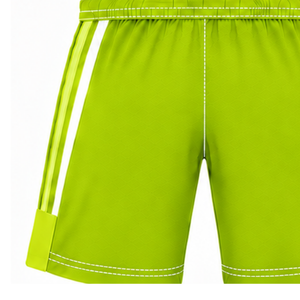Pantalones Cortos de Rugby Personalizados en Verde Lima y Blanco, Uniforme de Equipo Transpirable y Ligero, Ropa Deportiva de Entrenamiento Personalizada, Rendimiento Atlético - Product Image 3
