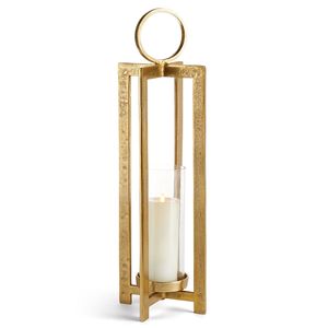 Luxury Gold Metal Pillar Candle <b>Lantern</b> <b>Set</b> Geometric Hurricane Candle Holder with Glass Tube Decor Tall Floor <b>Lanterns</b> for Sale - Product Image 2
