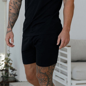 Shorts de sport d'été pour hommes en tissu éponge de coton, shorts de course personnalisés, shorts décontractés pour hommes - Product Image 1