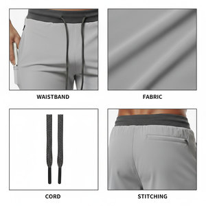 Pantalones Cortos Deportivos de Compresión 2 en 1 para Hombre, Transpirables, de Poliéster, con Bolsillo, para Gimnasio, Entrenamiento, Running - Product Image 4