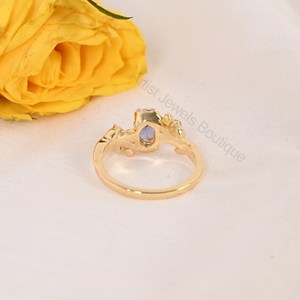 Natural Tanzanite Ring 925 Sterling <b>Silver</b> & <b>Solid</b> Gold Fine Jewelry OEM ODM Wholesale Supplier - Product Image 3