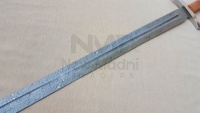 NMT-2518 из дамасской кожи ручной работы с кожаной ручкой и бронзовым мечом