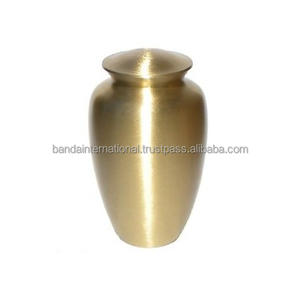 โกศสำหรับงานศพของผู้ใหญ่ทำจากทองเหลืองพร้อมโกศโลหะสีทองทองดีไซน์ใหม่ - Product Image 4