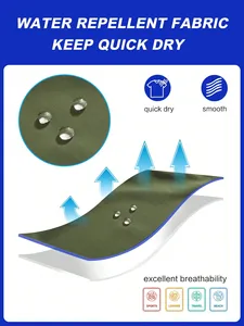 Bañadores para hombre con cordón en la cintura, bolsillos de seguridad, ligeros, elásticos en 4 direcciones, color sólido, para vacaciones en la playa, gimnasio - Product Image 5
