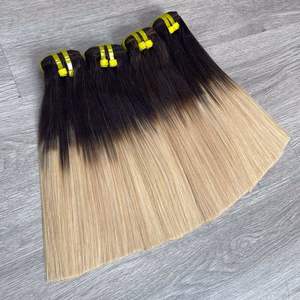 Vente en gros 100% Vietnamien Super Double Os Droit pour Ombre Blonde Tissage Extensions de Cheveux Vierges Remy Cheveux bruts - Product Image 3