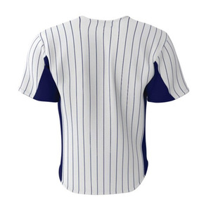 <b>Blue</b> Color Baseball Jersey 100% Polyester Sports <b>Top</b> V-Neck Slight Stretch Fabric, Four Seasons Sports Team Wear Jersey - Product Image 5
