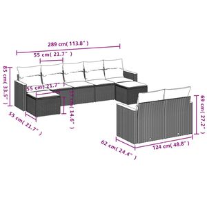 Ensemble de canapés de jardin blanc crème et noir - Product Image 3