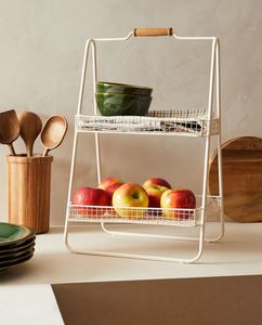 Panier à fruits en fer personnalisable, support à fruits en fil métallique pour le rangement des fruits et légumes frais, organisateur de comptoir de cuisine - Product Image 4
