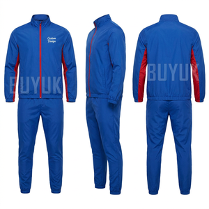 Men's <b>White</b> <b>Tracksuit</b> Full Sleeve Zipper Stand Collar Sporty Regular Fit Breathable Spring Wear - Product Image 5