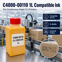 Encre compatible Lei C4000-00110 1L pour imprimante jet d'encre CIJ, encre de codage industrielle haute performance
