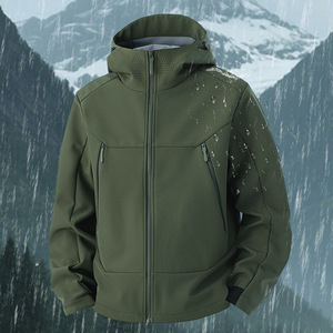 Veste de sport décontractée pour homme, coupe-vent et imperméable, style rustique, en softshell, pour toutes les saisons, avec fermeture éclair - Product Image 6