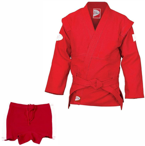 Kimono d'uniforme de Sambo en gros – Bleu 550-600 GSM, tenue de lutte professionnelle lourde - Product Image 2