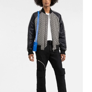 Otoño invierno logotipo personalizado OEM chaqueta de los hombres de nylon acolchado forro a prueba de viento impermeable hombres chaqueta bomber - Product Image 5