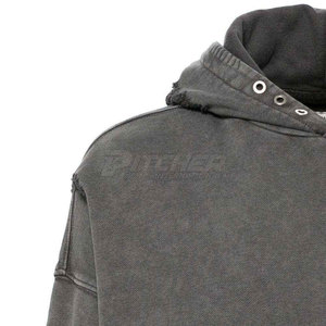 Premium Durable Distressed <b>Hoodie</b> For Men Trendy Streetwear Pullover With Modern Design - Product Image 6