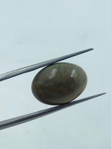 Opale naturelle de qualité supérieure, forme ovale, couleur beige foncé, 7,60 carats, 12x16,70 mm, pour la fabrication de bijoux - Product Image 1