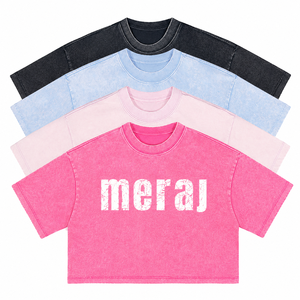 Meraj Sports Pink Crop <b>Top</b> Women Short Sleeve Crew Neck Casual Summer T-Shirt 100% Cotton Knitted Loose Fit Front Logo Printed - Product Image 5