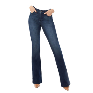 Wholesale Custom Women's Style Low <b>Waist</b> <b>Jeans</b> Washed Denim Wide Leg Loose Fit Style Baggy Pants for Women - Product Image 3