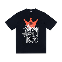 T-shirt graphique surdimensionné pour homme en coton 100% lourd, délavé à l'acide, avec logo personnalisé, vente en gros