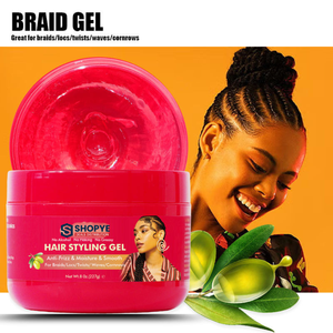 Nouveau design Gel coiffant infusé à l'huile d'olive 227g, brillance intense, contrôle des frisottis, gel pour tresses/twists, tenue forte pour tresses/locs/twists - Product Image 2