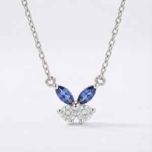 จี้ผีเสื้อไพลินสีน้ำเงินแท้ เงินแท้ 925 ชุบทอง 14K จี้หินธรรมชาติ ของขวัญ - Product Image 5