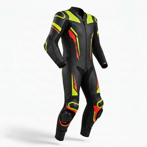 Traje de Motocicleta Personalizado de Última Moda, Chaquetas de Motocicleta de Cuero Genuino y Traje de Motociclista para Carreras, Traje de Motocicleta para Carreras Callejeras - Product Image 4