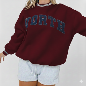 Haut essentiel à col montant oversize pour femme, à manches longues, style décontracté et confortable pour tous les jours - Product Image 4