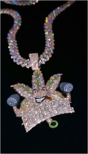 Colgante de Letra de Lujo Hip Hop con Moissanita VVS y Esmalte, Pasa Prueba de Diamante, Colgante con Logotipo, Plata de Ley 925 Bañada en Oro de 18K - Product Image 4