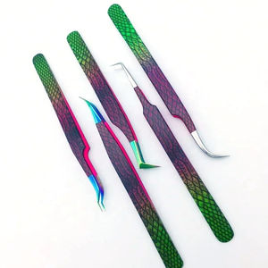 Pince à épiler professionnelle pour artiste en cils, en acier inoxydable, anti-magnétique, longueur 10 mm, pointe lisse, applicateur pour sourcils à prix compétitif - Product Image 3