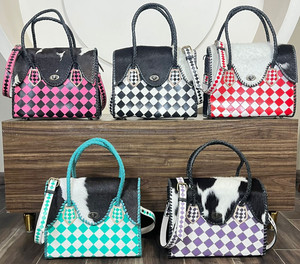 Sac fourre-tout vintage de luxe haut de gamme en cuir de vachette véritable à motif damier, nouvelle collection 2026 – Sacs à main élégants pour femmes, portés épaule et croisé - Product Image 4