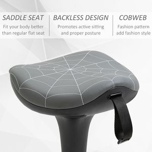 Adjustable Height <b>Office</b> Chair 360 Degrees Swivel Wobble <b>Stool</b> with Tilting Balance Saddle Seat Lift Standing Chair - Product Image 6