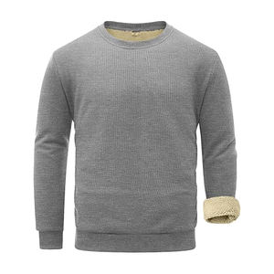 Sweat-shirt en coton biologique pour homme, lavage stone washed, molleton brossé durable, col rond, coupe décontractée, écologique, toucher doux - Product Image 1