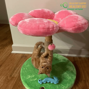 Rascador para Gatos con Forma de Flor Rosa, Poste de Sisal, Cama Floral para Gatos, Torre para Gatos de Interior de Eco2go Vietnam - Product Image 2