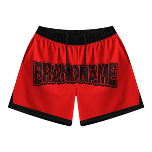 Polyester Mesh <b>Shorts</b> Beige Multicolor All Over Graphic Print Custom Sublimation Embroidery <b>Patch</b> Logo <b>men's</b> <b>shorts</b> - Product Image 6