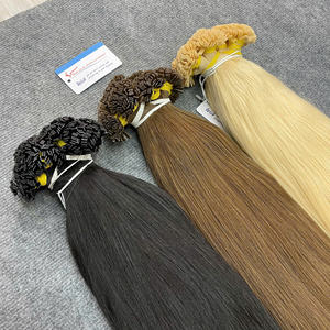 Extensions de cheveux humains vietnamiens bruts à pointe plate en kératine, cuticules alignées, double tirage, haute qualité - Product Image 5