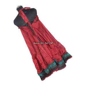 New Saree / Sari / Shari Indian & Pakistani Clothing From India Hippy Boho Hot Sexy Looking Women Wear Vintage Silk <b>Spaghetti</b> - Product Image 2