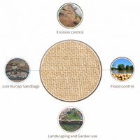 Sacs de sable en jute réutilisables et écologiques, robustes, avec cordon de serrage, 14x27 pouces, biodégradables, imprimés en sérigraphie, pour le contrôle des inondations et de l'érosion