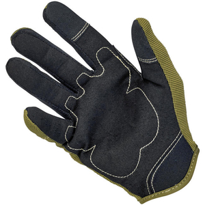 Guantes Cortos de Motocross SAAR INDUSTRIES de Cuero Marrón con Cierre de Cremallera en los Dedos, Pantalla Táctil Bidireccional y Antideslizantes - Product Image 4