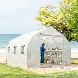 Serre tunnel blanche pour jardinage et plantation intérieurs, Serres et espaces de culture - Product Image 4