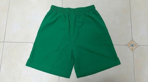 Shorts jaunes unis à taille élastique, coupe régulière unisexe, pour l'été - Product Image 4