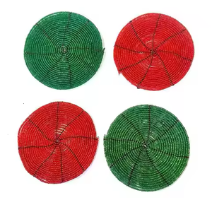 Luxury Seed Beads Coaster Handmade Colorful <b>Table</b> <b>Mat</b> Decor Handmade Beaded Coaster Embroidery Art For Home Decoration - Product Image 2