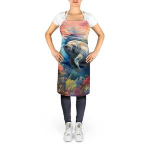 Large Multicolor Unisex Manatee Kitchen <b>Apron</b> <b>for</b> <b>Cooking</b> Baking Crafts Gardening-Adult Women and Men - Product Image 2