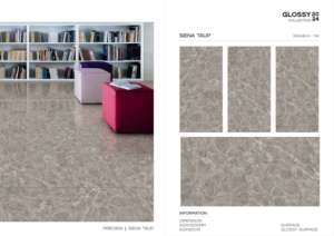 Carreaux de porcelaine polis et émaillés 600x1200mm, finition brillante de luxe, grand format, pour revêtements de sol et murs intérieurs, pour une décoration moderne. - Product Image 4