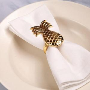 Abstract Design Metal Napkin Ring <b>Gold</b> Color Finish Reusable <b>Food</b> Grade Tableware Decor Decorative Circular Design napkin Ring - Product Image 2