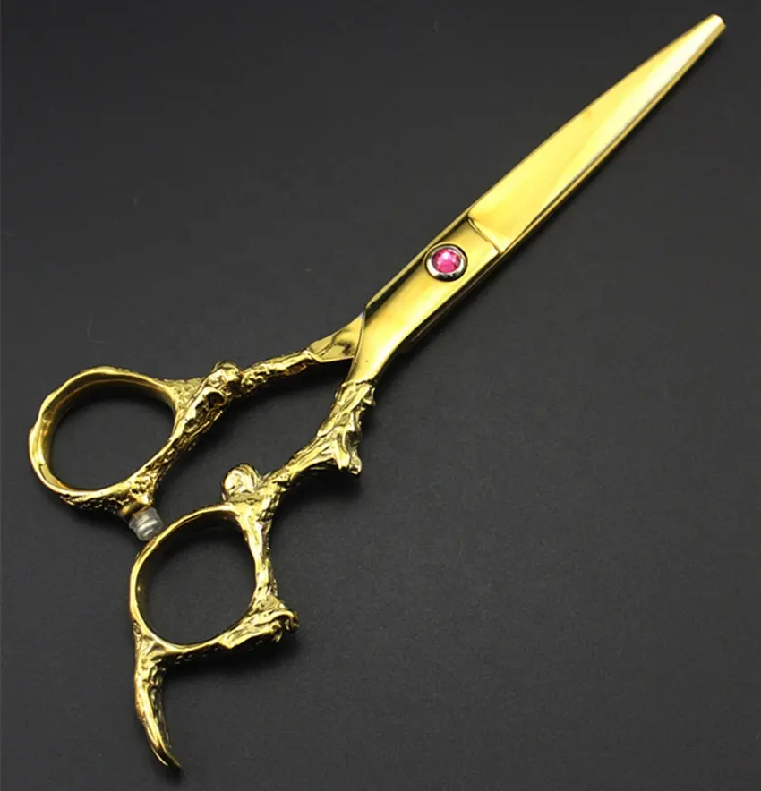 Professional 6 inch japan 440c DRAGON cut hair scissors Cutting shears salon thinning scissor barber hairdressing scissors
