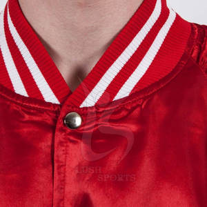 Chaqueta de Satén Brillante Estilo Urbano, Corte Moderno, Prenda Exterior de Moda, Chaqueta de Satén con Logotipo Personalizado, Fabricante Mayorista de Chaquetas de Satén - Product Image 5