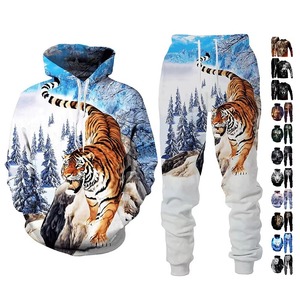 Survêtements à capuche décontractés vintage unisexes d'hiver, antibactériens, écologiques, 100% polyester, sublimation, légers, unis - Product Image 1