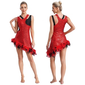 ชุดเต้นแบบละตินสำหรับผู้หญิงชุดฝึกเต้นชุดเต้นรำสำหรับใส่ไปเรียนการแสดงบนเวที - Product Image 2