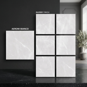 Vistaar Aramani Bianco 800x800mm Carreaux de porcelaine de marbre 32x32 Foshan Revêtement de sol émaillé Cameroun bon marché pour la construction - Product Image 6