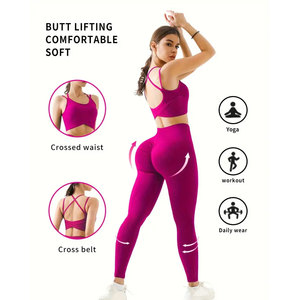 Womens Mid Waist Vintage Style Yoga <b>Leggings</b> Breathable Seamless Ankle-Length Workout Pants for Gym Fitness and Running - Product Image 5