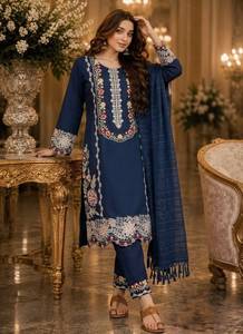 <b>Top</b> Quality Embroidery Sequence Work <b>Indian</b> and Pakistani Clothing Salwar Suit Available at Export Price - Product Image 2